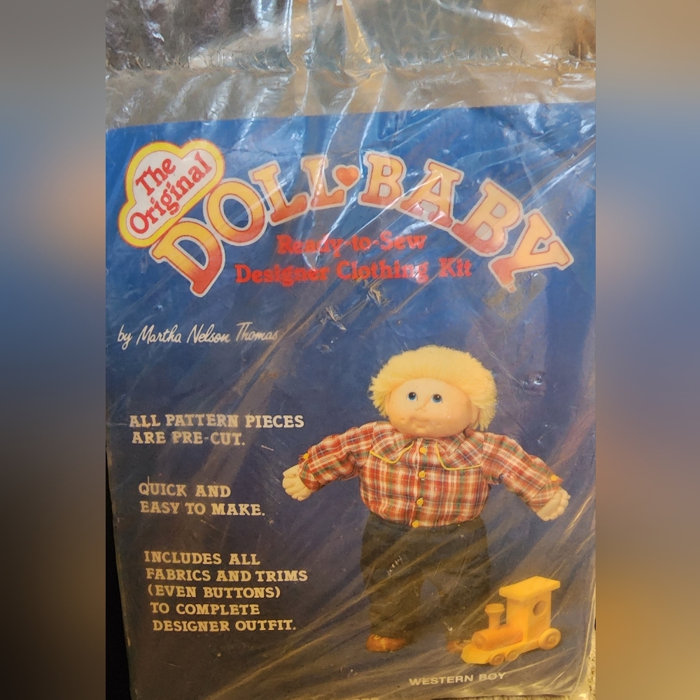 The original doll baby ready to sew designer clothing kit western boy